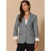 INSPIRE CHIC Women's Work Office Notched Lapel Long Sleeve Suit Blazer - 2 of 4