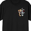 Looney Tunes Love And Kisses Lola & Bugs Crew Neck Short Sleeve Women's Black T-shirt - 3 of 4