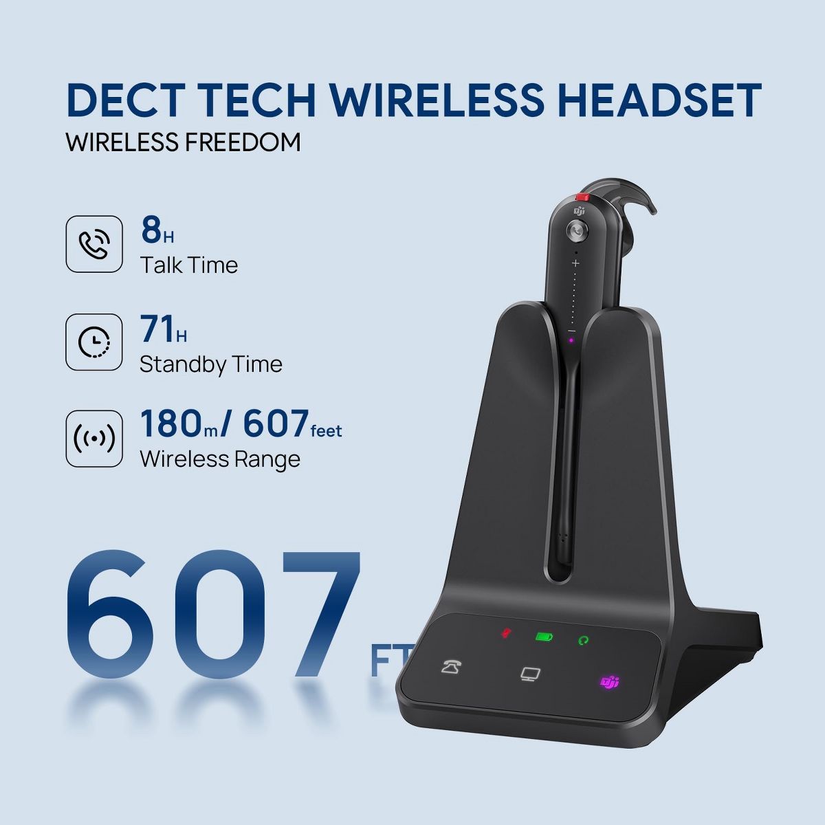 Yealink WH63 E2 Convertible DECT Wireless Headset - thumbnail 6