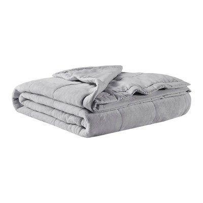 JUJABU 90" x 90" Cozy Reversible Plush & Microfiber Blanket – For All-Season