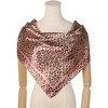 Elerevyo Women's Leopard Large Square Satin Shawl Head Wrap Neck Scarf Bandanas 35.4" X 35.4" - 2 of 4