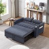 NicBex 55.9 Inch Sofa Bed,Modern Convertible Loveseat with 3 USB Ports & 2 Side Pockets & 2 Cup Holders,Small Couch for Living Room - 3 of 4