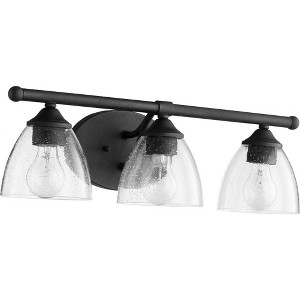 Quorum Lighting Brooks Glass Noir 3-Light Wall Sconce - 1 of 1
