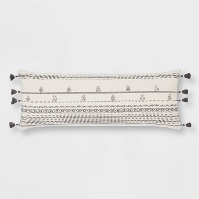 Oblong Oversized Woven Geo Decorative Throw Pillow Cream - Threshold™