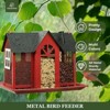 1 Outdoor Bird Feeder House - Metal Mesh Wild Bird Feeder with Triple Feeders. Durable, and Suitable for Finches, Cardinals & Chickadees. - 4 of 4