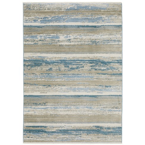 Oriental Weavers Bauer 042L2 Blue/ Beige Indoor Area Rug - 5'3" x 7'6" - image 1 of 4