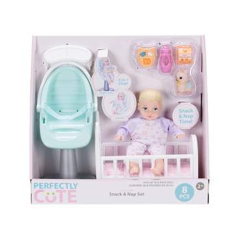 Perfectly Cute Baby Snack and Nap Set 8" Baby Doll - Blonde Hair/Blue Eyes