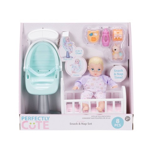 Baby Doll Diaper Bag Set, Doll Feeding Set with Baby Doll Accessories  Includes Doll Bottles : : Toys & Games