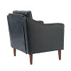 Bonita Transitional Vegan Leather Armchair With Removable Seat