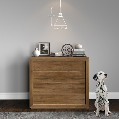 Poppy Red and Brass 8.5" Industrial Pendant Light