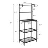 Chery Life 4-Tier Metal Baker's Rack, Kitchen Storage Shelving for Kitchen, Black - 4 of 4