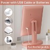 FUNTOUCH Large Adjustable Tabletop Lighted Makeup Mirror with 10x Magnification,360°Rotation Touch Screen - 2 of 4
