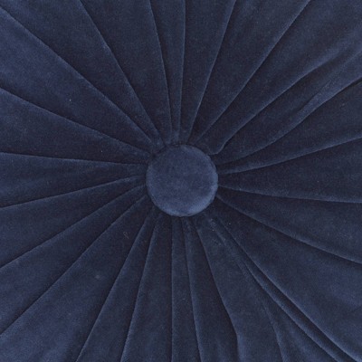 Velvety Navy Ruched 16" Square Floor Pillow Set - Elegance for Home