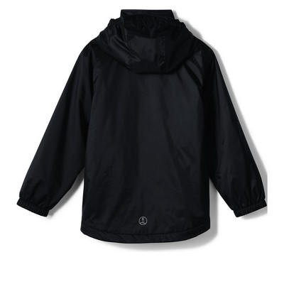 Lands' End School Uniform Kids Fleece Lined Rain Jacket Medium