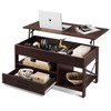39" Lift Top Coffee Table with Hidden Compartment, Storage Drawers and Storage Shelf - 4 of 4