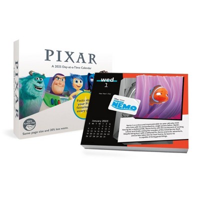 Trends International 2025 Disney Pixar Day at a Time Box Calendar: Multicolored Desktop, Monthly, Saddle Stitch, All Ages