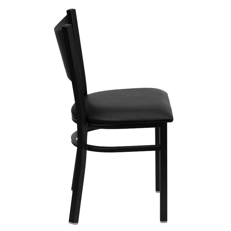 Emma and Oliver 2 Pack Coffee Back Metal Restaurant Chair, 4 of 7