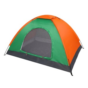 Naysaye Camping Tents 2 Person Waterproof Dome Tent with Fiberglass Poles for Backpacking Camping, Orange and Green - 1 of 4