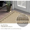 Washable Rug Low Pile Living Room Throw Mats with Non Slip Backing Lightweight Foldable Floor Covers Modern Waven Border Indoor Throw Carpet - 2 of 4