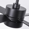 Parrot Uncle 52" Modern Black RGB LED Ceiling Fans With Lights and Remote - 4 of 4