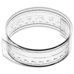 Unique Bargains PET Plastic Folding Film Flexible Ruler with R Angle and Width Lines - 1 of 4
