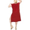 LA LEELA Women's Vacation Beachwear Long Bathing Suit Summer Short Front Tie Swimsuit Cover Ups for Women - 4 of 4
