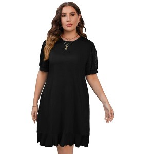 Wrap Midi Dresses A-Line Flare Casual Short Dresses - 1 of 1