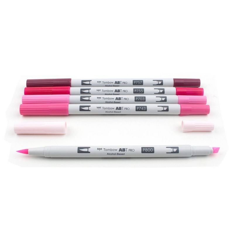 5ct ABT PRO Dual-Tip Alcohol Based Art Markers Pink Tones - Tombow, 4 of 7
