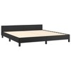 vidaXL Queen Size Bed Frame with Headboard - Modern Double Bed - Durable Faux Leather - Black - 4 of 4
