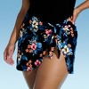 Lands' End Women's One Piece Swimsuit with Faux Pareo - Black - 3 of 3