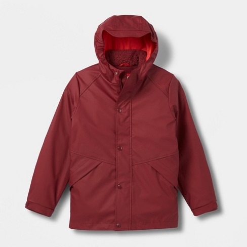 Maroon raincoat store