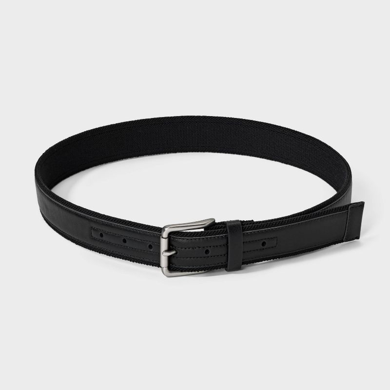 Men&#39;s Fabric with Overlay Webbed Belt - Goodfellow &#38; Co&#8482; Black, 3 of 5