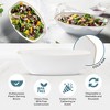 Posh Setting White and Gold Rim Oval Salad Bowl - 72 oz. - 4 Pack - 3 of 4