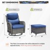 Gymojoy Outdoor Gliders Chairs Swivel Chairs Ottoman with 5-Inch Thick Cushions - 2 of 4