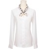 INSPIRE CHIC Women's Heart Printed Cotton Linen Lace Trim Square Scarves 1Pc - 2 of 4