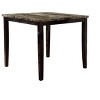 Sapphtopaz Dining Table Kitchen Table Transitional Simple Style Brown Faux Marble Table Top Black Metal Finish Frame for Kitchen, Dining Room - 2 of 4