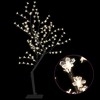 vidaXL Artificial Christmas Tree - 4ft Cherry Blossom Design with 128 Warm White LED Lights, Indoor & Outdoor Use - 3 of 4