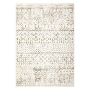 Area Rug Machine Washable Rug Non Slip Non Shedding Indoor Carpet Boho Geometric Low Pile Foldable Stain Resistant Throw Rug for Bedroom Living Room - 1 of 4