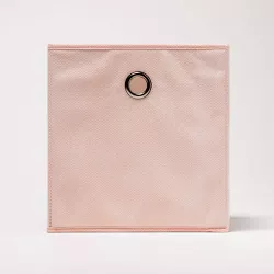 11" Fabric Cube Storage Bin Peach Blush - Room Essentials™