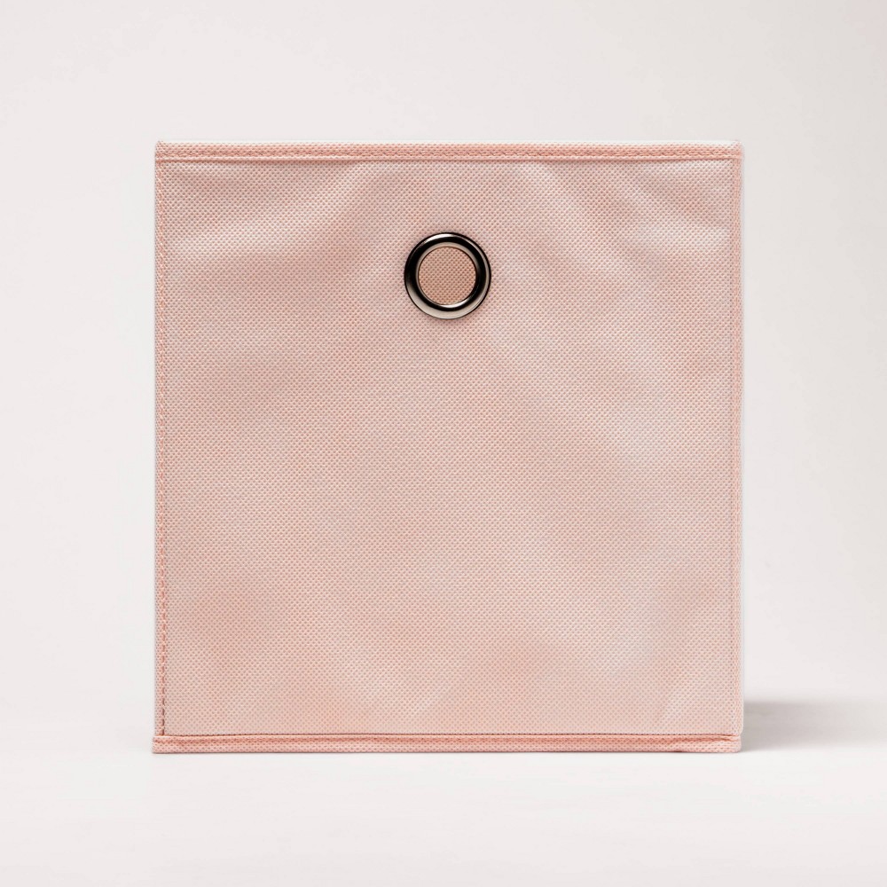 Photos - Clothes Drawer Organiser 11" Fabric Cube Storage Bin Peach Blush - Room Essentials™: Collapsible, L