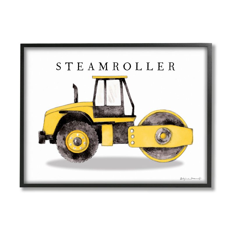 Stupell Industries Yellow Steam Roller Traditional Construction Truck, 1 of 7