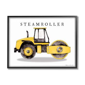 Stupell Industries Yellow Steam Roller Traditional Construction Truck