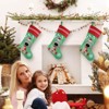 Aoibox Embroidered Dog Christmas Stocking 16 Inch Felt Green Red Puppy Pattern Holiday Gift for Pets 1 Piece Ideal Xmas Decor - 4 of 4