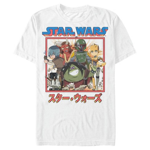Men's Star Wars: Visions Anime Group T-Shirt - White - 2X Large