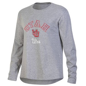 NCAA Utah Utes Women's Gray Long Sleeve T-Shirt - 1 of 3