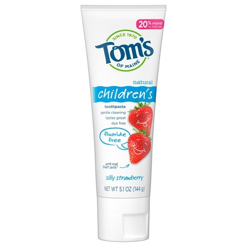 Tom S Of Maine Silly Strawberry Children S Fluoride Free Toothpaste 5 1oz Target