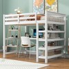 NicBex Full/Twin Loft Bed with Shelves and Under-bed Desk for Kids Teens Adults - 2 of 4