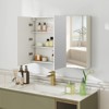 Tangkula Bathroom Mirror Cabinet Wall Mounted Medicine Cabinet with 3 Frameless Mirrored Doors & Mounting Hardware - 3 of 4