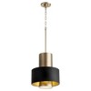 Quorum Lighting 1 - Light Pendant in  Noir/Aged Brass - 2 of 2