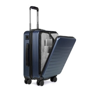 Traveler's Choice Mykel 22" Front Pocket Polycarbonate Hardside Spinner Carry On Suitcase - 1 of 4